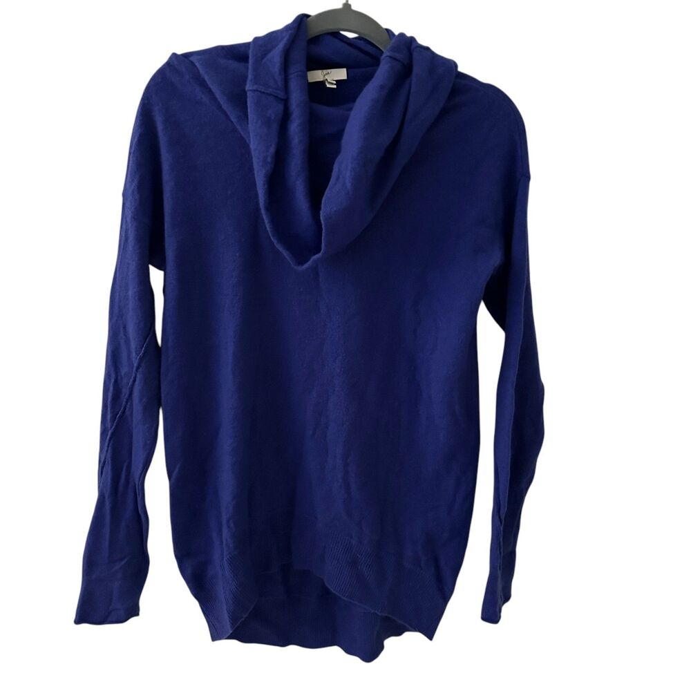 Joie Women’s Purple Wool &‎ Cashmere Cowl Neck Long Tunic Sweater – Size S
